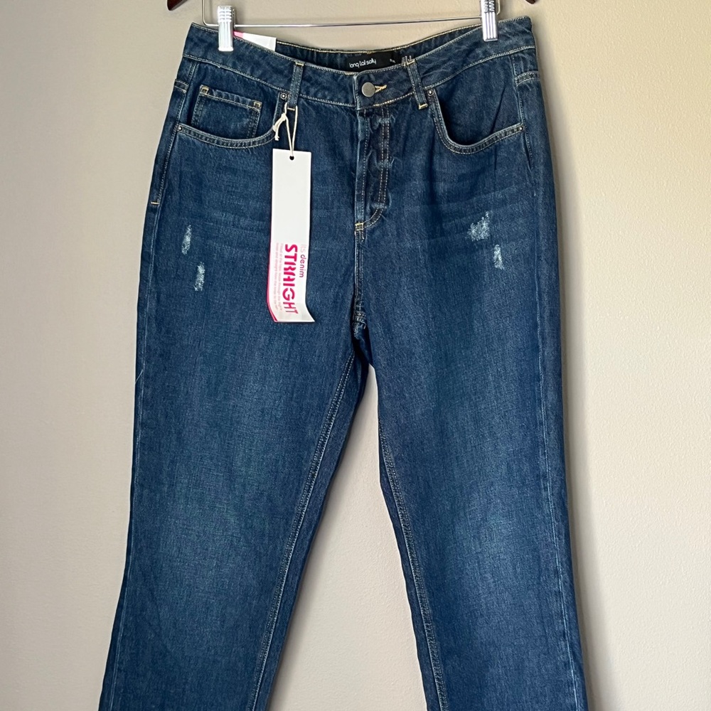 Long Tall Sally Straight Leg Jeans Womens Size 10 Button Fly NWT